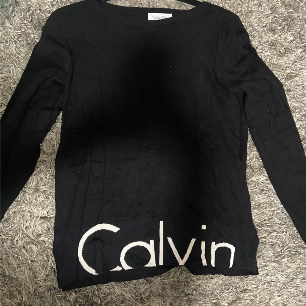 Calvin klein long black soft sweater